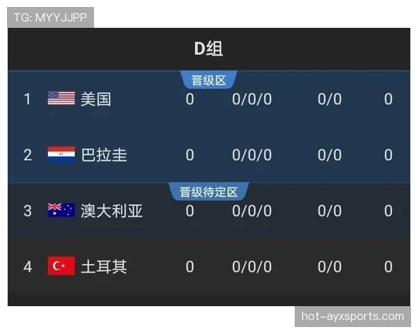 世界杯美国队D组竞争格局分析